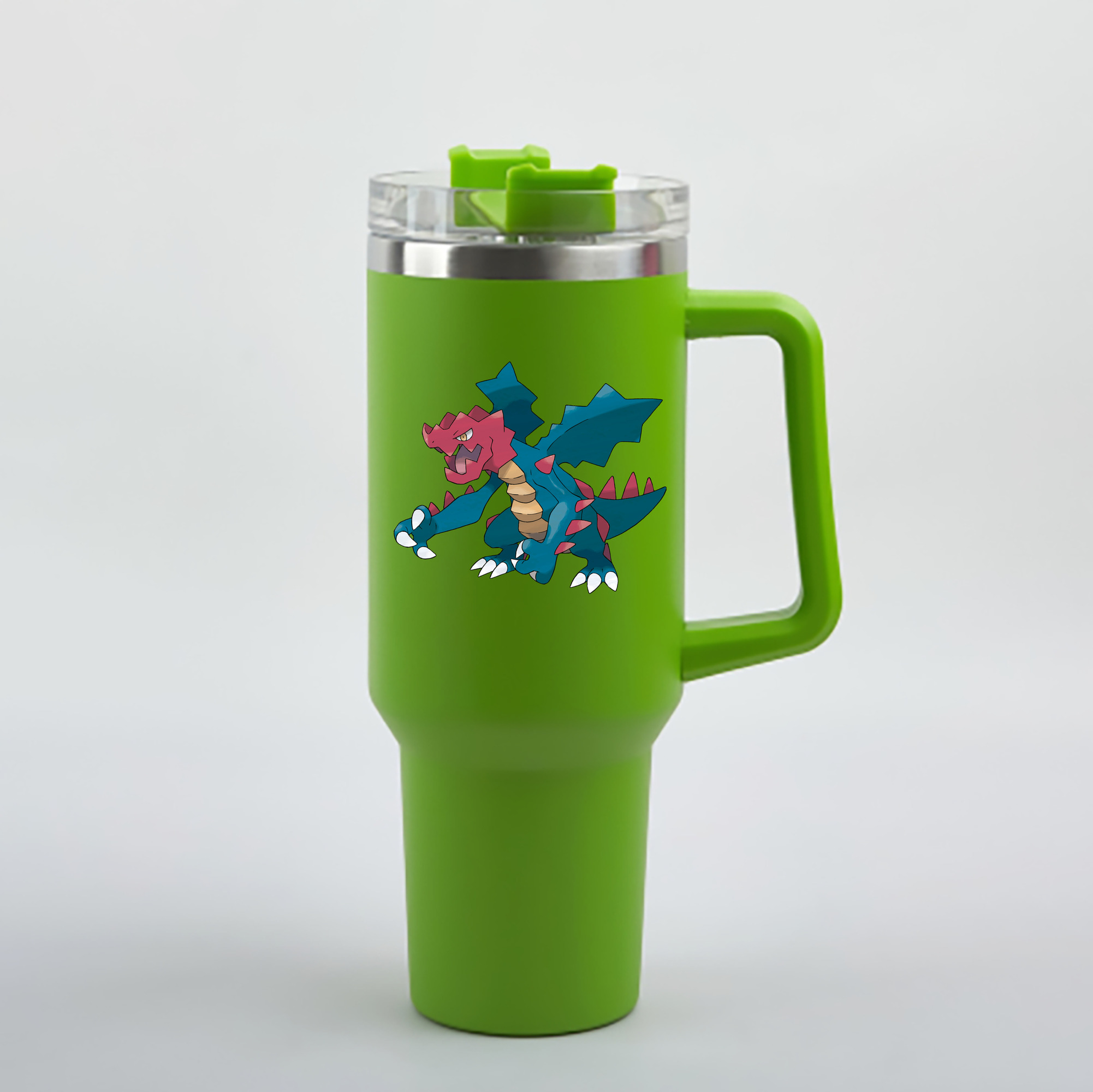 （画像用） ポケットモンスター Pokémon 1200mL車用タンブラー - クリスタルステッカー（プラスチックストロー付き）